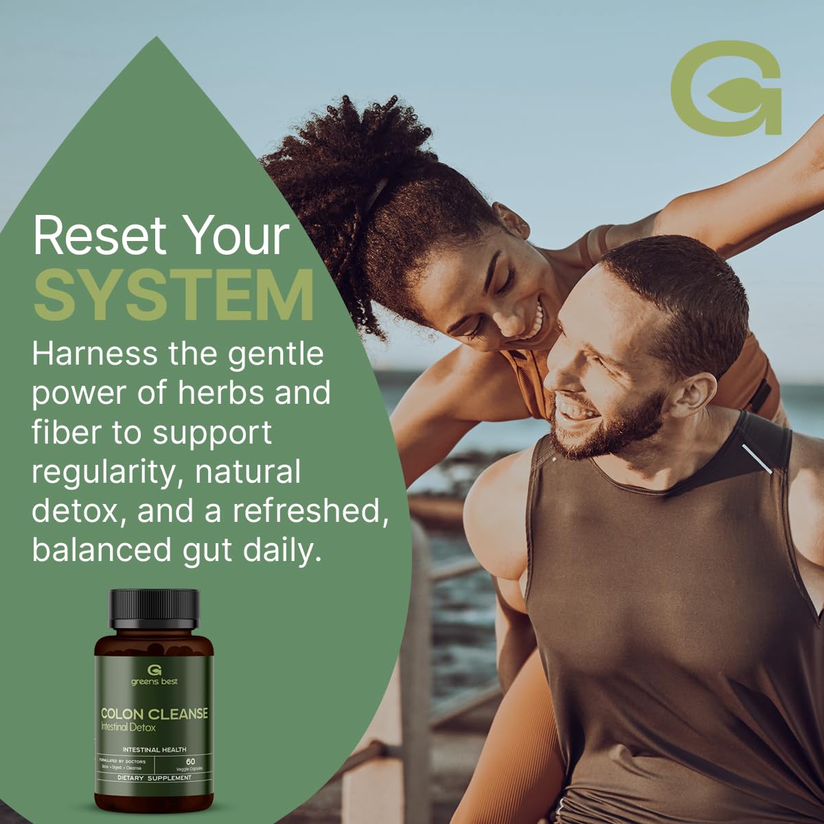 GREEN'S BEST Colon Cleanse Capsules – Advanced Digestive Support & Natural Detox – with Probiotics, Senna, Aloe Ferox & Fiber