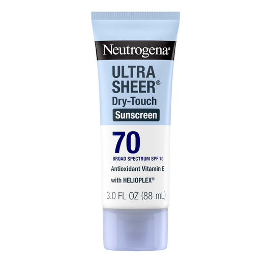 Neutrogena Ultra Sheer Dry-Touch Sunscreen Lotion SPF 70, Broad Spectrum, Water Resistant 80 Min