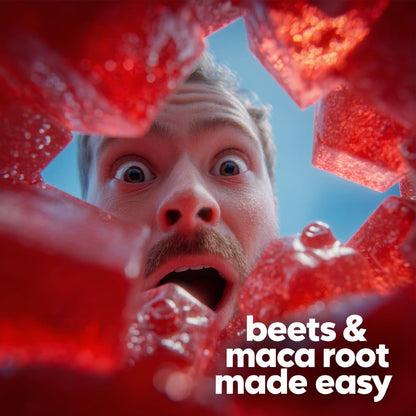 BDE Wildcrafted Sea Moss Gummy Maca Root, Beets, Lions Mane Mushroom, Vitamin D + E - Vegan Collagen, Zinc
