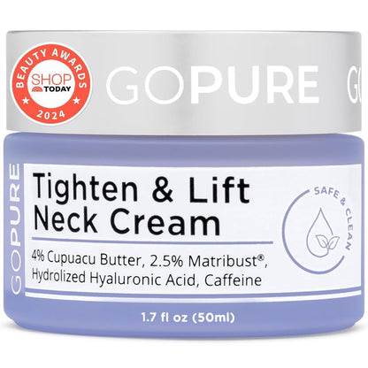 goPure Tighten & Lift Neck & Chest Moisturizer Cream for Visibly Firming, Tightening