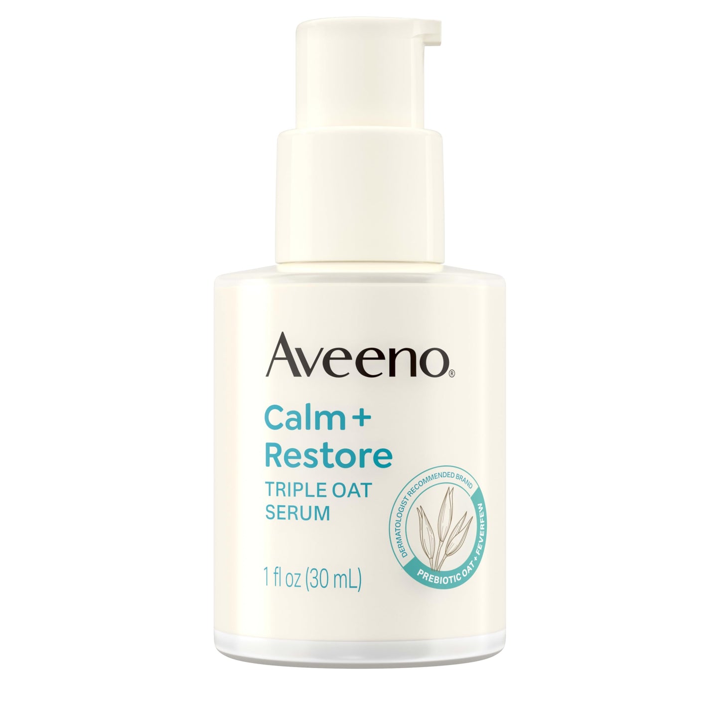 Aveeno Calm + Restore Triple Oat Hydrating Face Serum for Sensitive Skin, Gentle Lightweight Hydrating Serum for Face Instantly Smooths Skin,