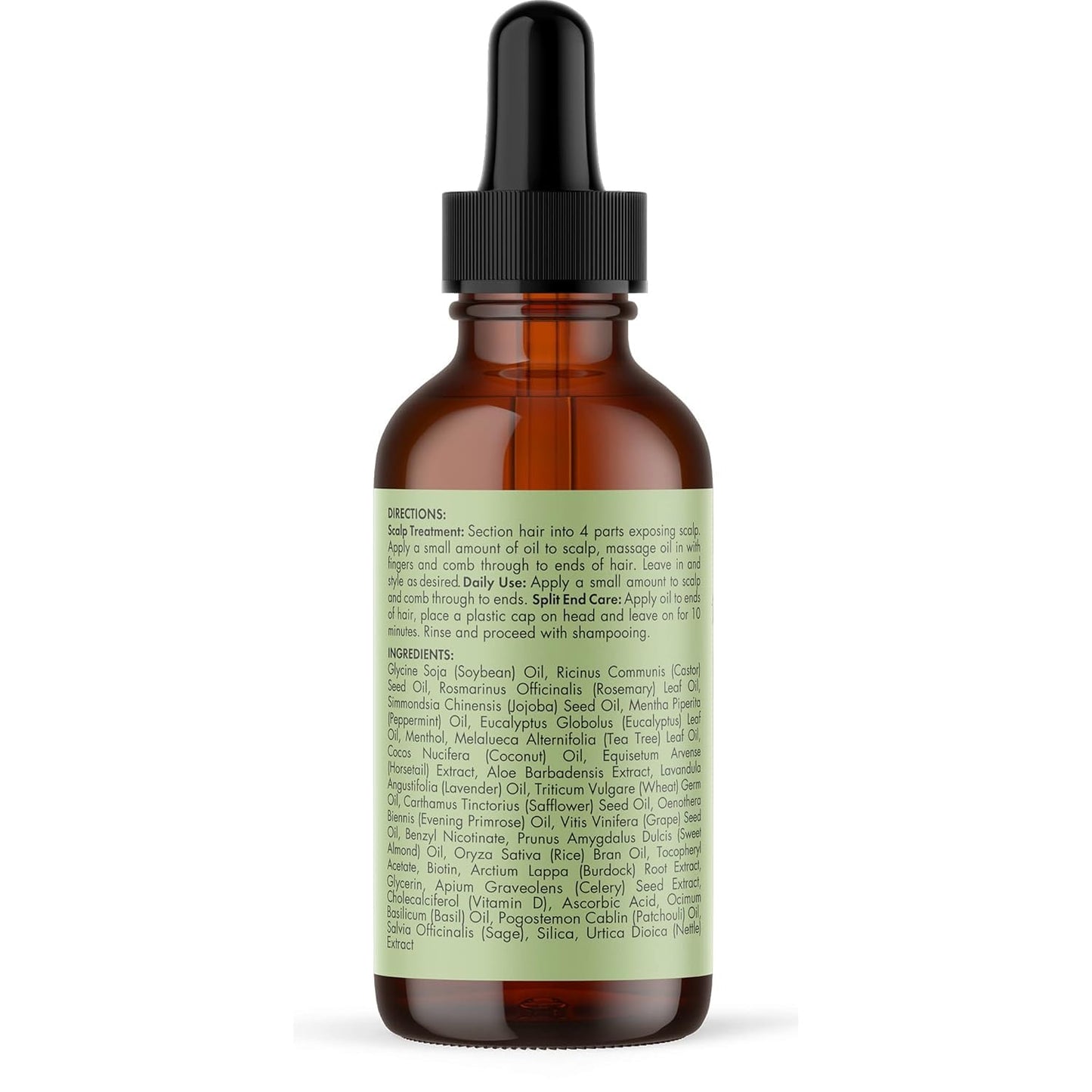 Mielle Organics Rosemary & Mint Hair Oil - Strengthening Biotin Oil Infused Frizzy & Damaged Hair Care - Split Ends & Dry Scalp Treatment