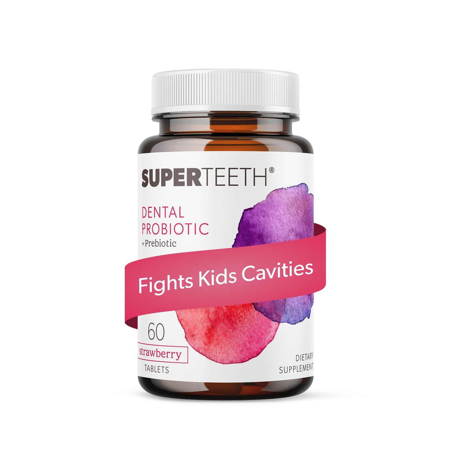 SuperTeeth Oral Probiotics for Mouth Bad Breath & Cavities, Oral Defense Dental Probiotic to Support Healthy Teeth & Gums, Lactobacillus Reuteri Chewable