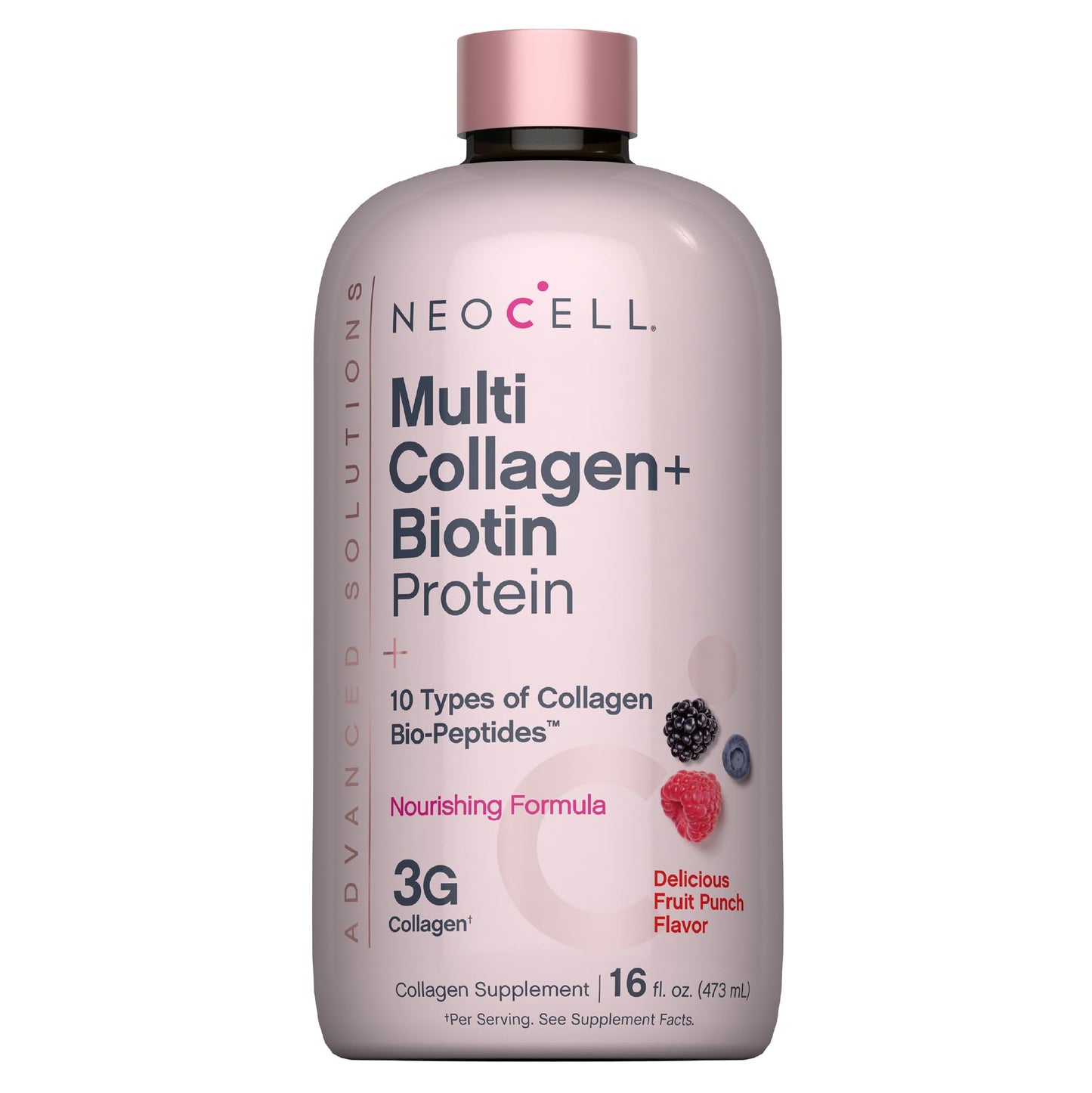 NeoCell Liquid Multi Collagen Peptides | 16 fl oz | with Biotin | Advanced Nourishing Formula | 10 Types of Bio-Peptides