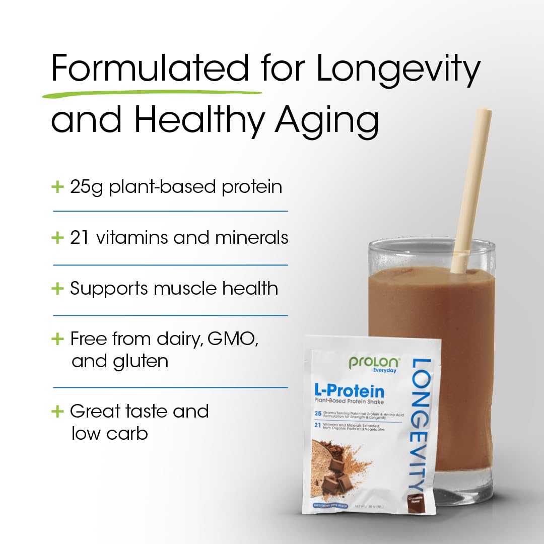 Prolon Longevity Plant Based Protein Powder | Muscle Synthesis & Repair, Healthy Aging, Boost Performance | Vitamins, Gluten Free, Amino Acids, Antioxidants