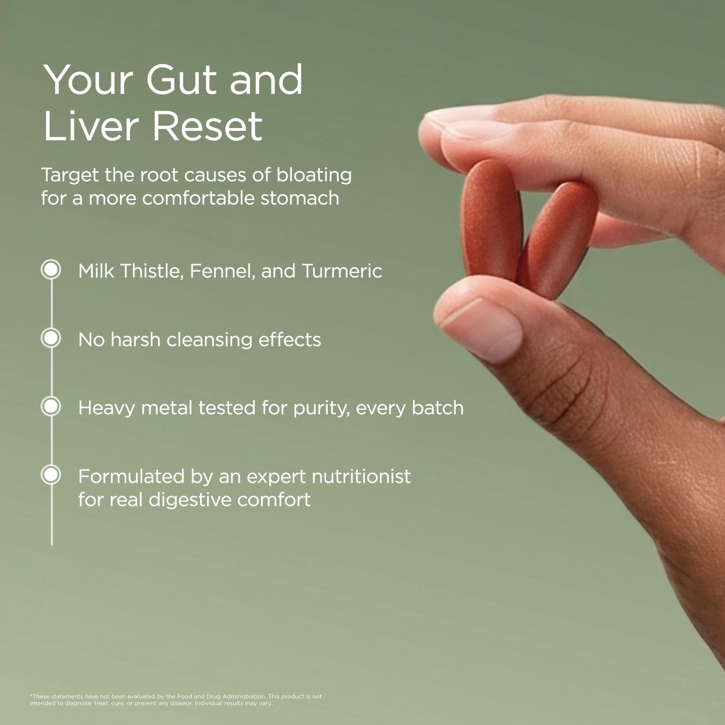 JSHealth Detox + Debloat. Bloating Relief for Women with Milk Thistle, Turmeric, and Fennel. Liver Health and Gut Support.
