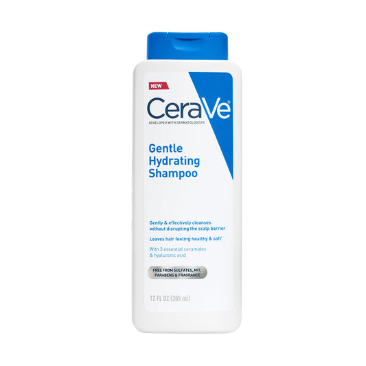 CeraVe Gentle Hydrating Shampoo, With Ceramides, Niacinamide & Hyaluronic Acid For Soft, Healthy Looking Hair & Scalp