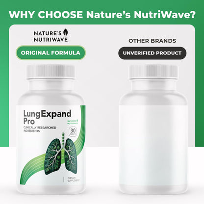 Nature’s NutriWave LungExpand Pro – Natural Daily Wellness for Overall Support – Made in USA, Non-GMO – Easy to Take