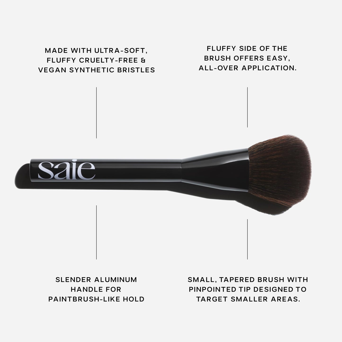 Saie Blush & Brush Duo - SuperSuede Baked Blush in Amore (.01 oz) & Powder Blush Brush - Talc-Free, Moisturizing Blush with Vegan, Fluffy Brush for Seamless Application SaieBuy Supplements Australia