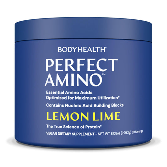 BodyHealth PerfectAmino Powder - EAA Powder for Pre and Post Workout - Amino Acid Energy Drink for Men and Women to Support Lean Muscle and Recovery -