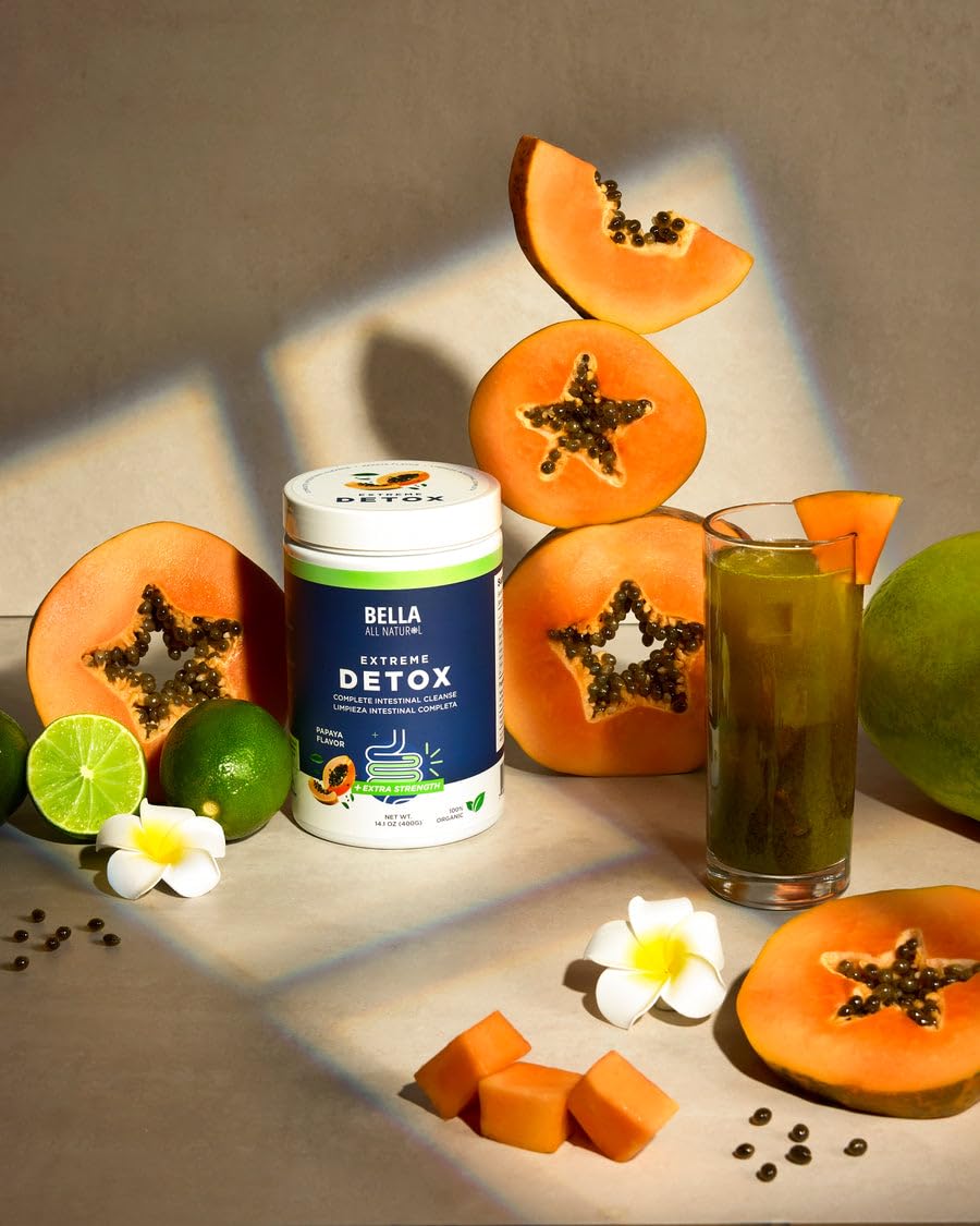 Bella All Natural Extreme Detox Powder Papaya