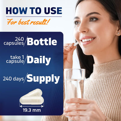 Vitamatic Lithium Orotate 5mg, 240 Veggie Capsules, Non-GMO, Gluten Free.