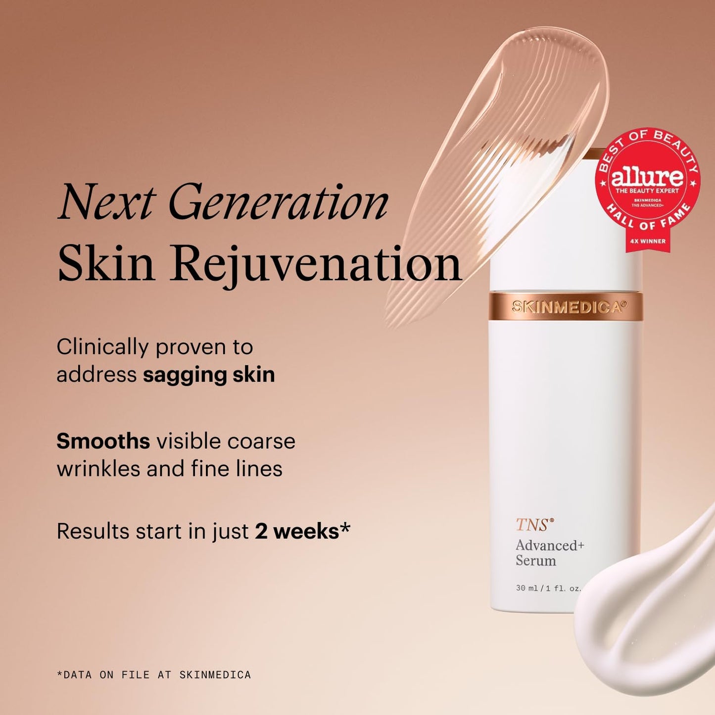 SkinMedica TNS Advanced+ Face Serum - Multi Peptide Serum to Help Improve the Appearance of Wrinkles, Fine Lines, Skin Tone & Texture (1 oz)