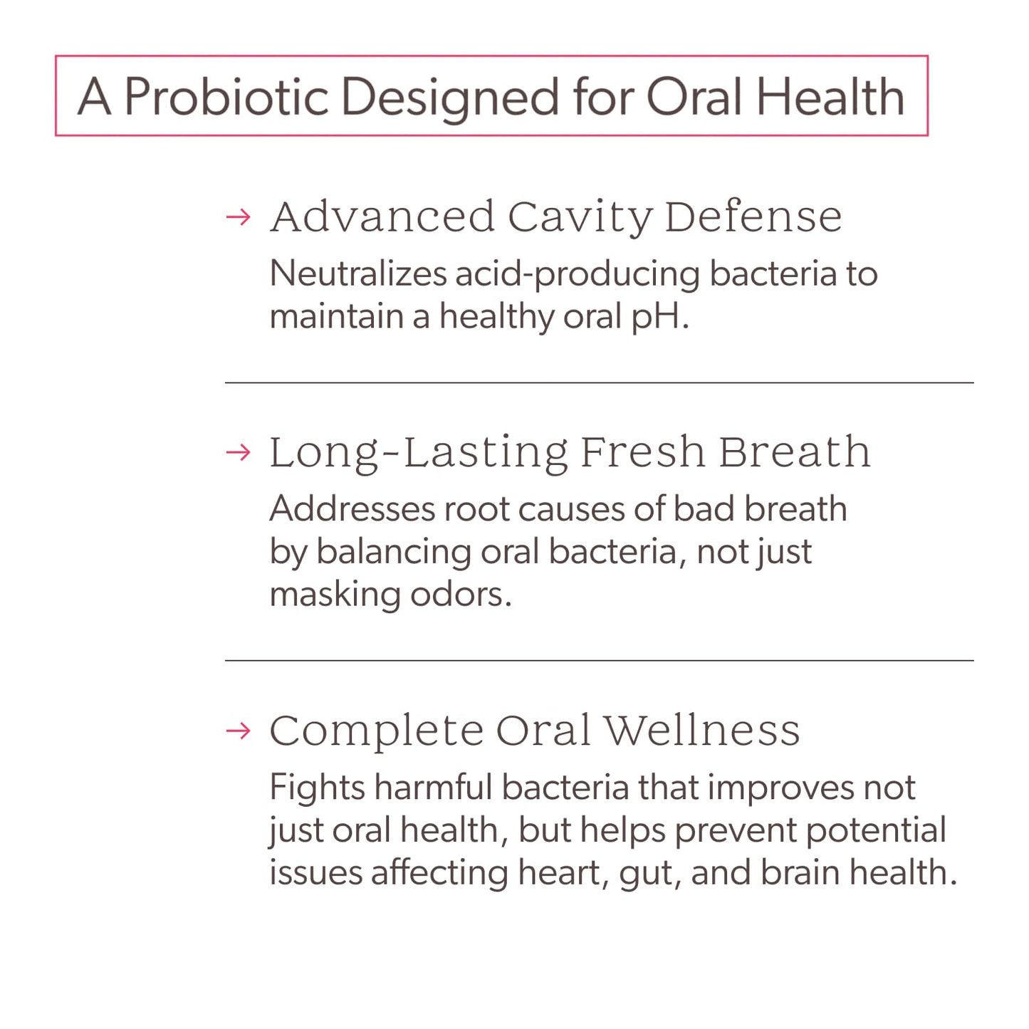 SuperTeeth Oral Probiotics for Mouth Bad Breath & Cavities, Oral Defense Dental Probiotic to Support Healthy Teeth & Gums, Lactobacillus Reuteri Chewable