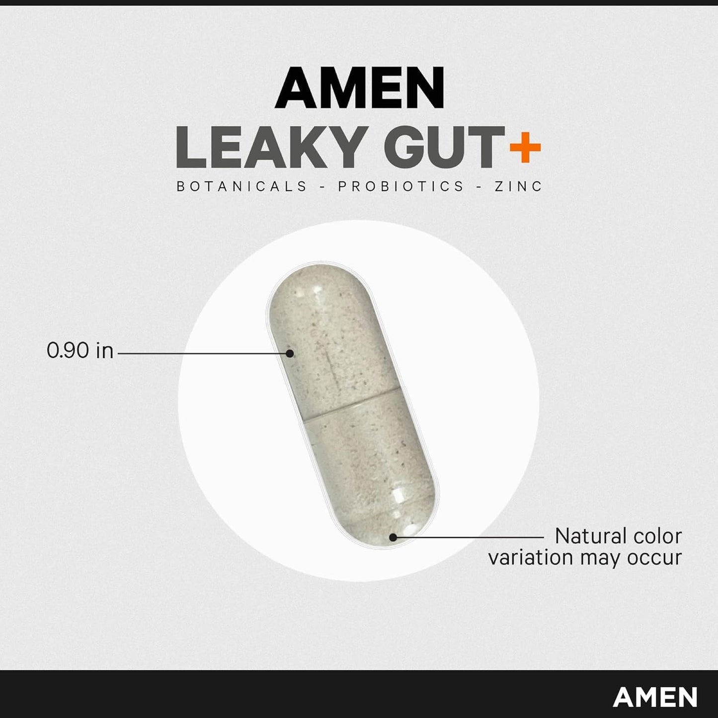 Amen Leaky Gut Supplement - Advanced Formula with Bioavailable L Glutamine, Zinc, Turmeric, DGL Licorice Root - Marshmallow Root - Probiotics & Fermented Prebiotics