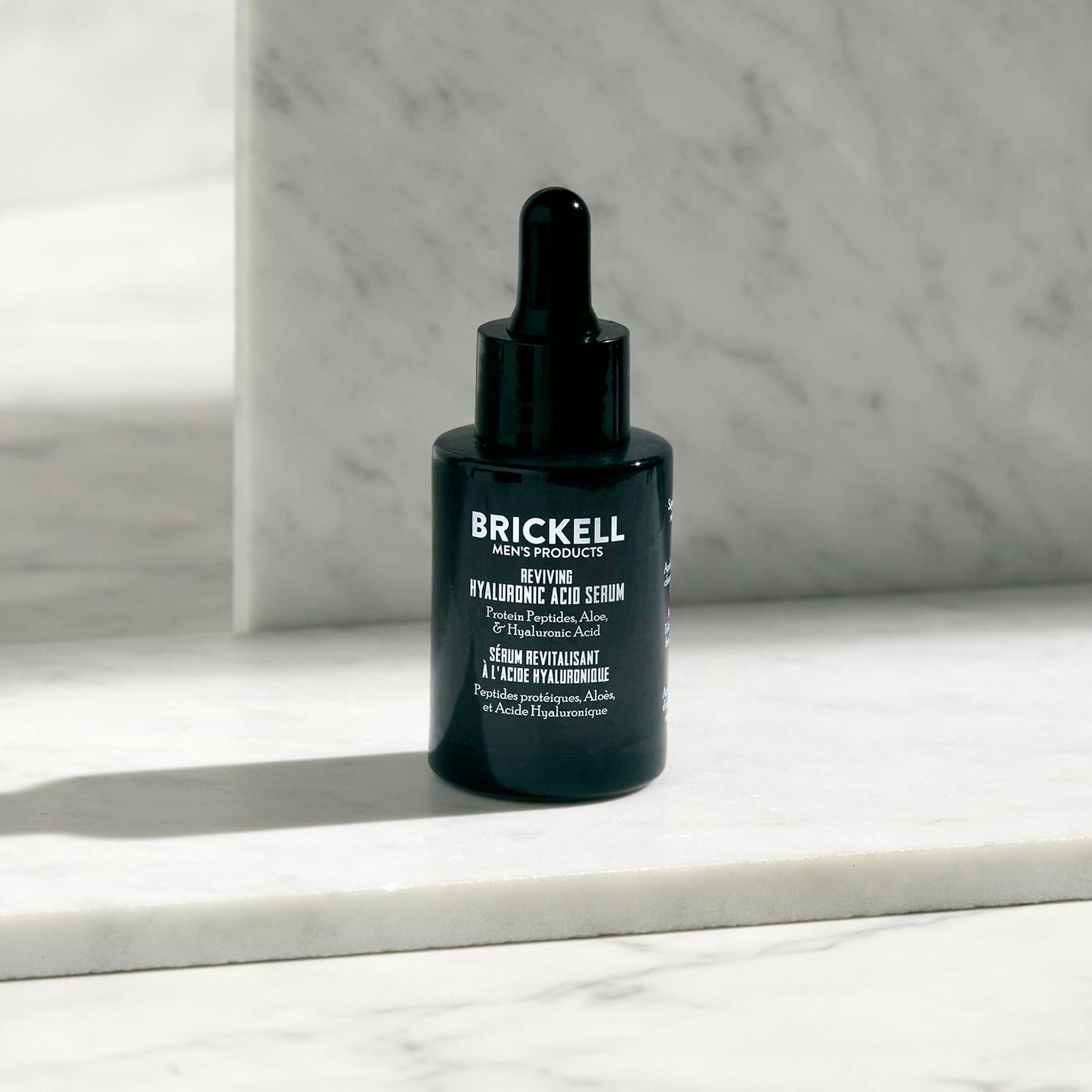 Brickell Men's Anti Aging Hyaluronic Acid Serum for Face, Reviving Day Serum for Men, Facial Serum With Hyaluronic Acid,