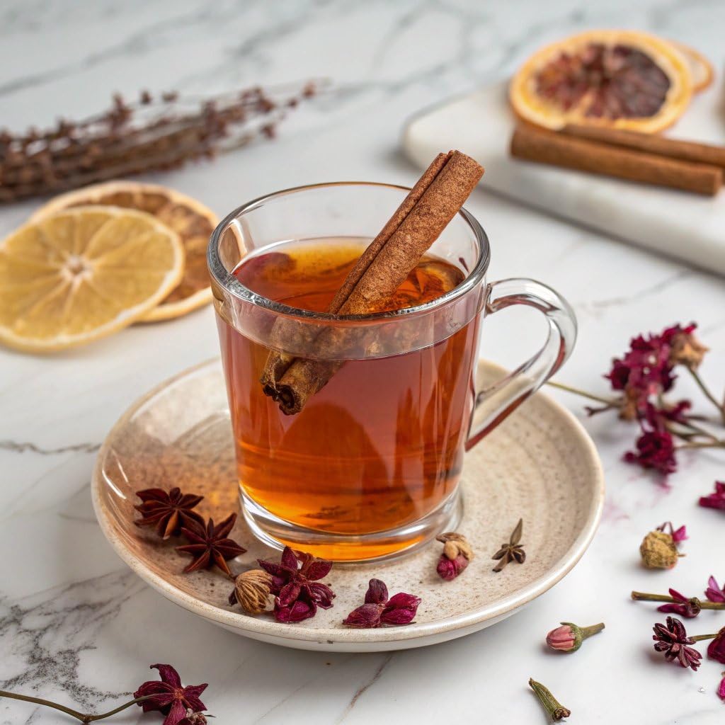 Total Tea SIimming Detox Tea Caffeine Free - 25 Day Detox - Herbal Tea with Chamomile, Hibiscus Tea & Ginger Root for Colon Cleanse – Natural Citrus & Cinnamon