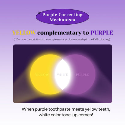 Euthymol Purple Whitening Toothpaste (3.7 fl oz) – for Yellow & Sensitive Teeth | Violet Tone-Up Formula, Instantly Brightens,