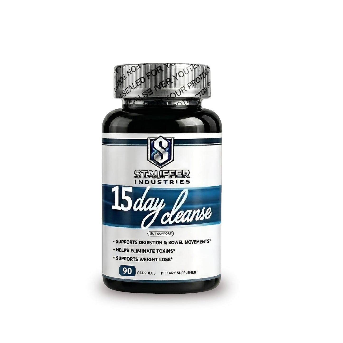 STAUFFER INDUSTRIES Colon Cleanse – 15 Day Cleanse Gut Support Supplement – Colon Cleanser with Psyllium Husk, Senna & Probiotics