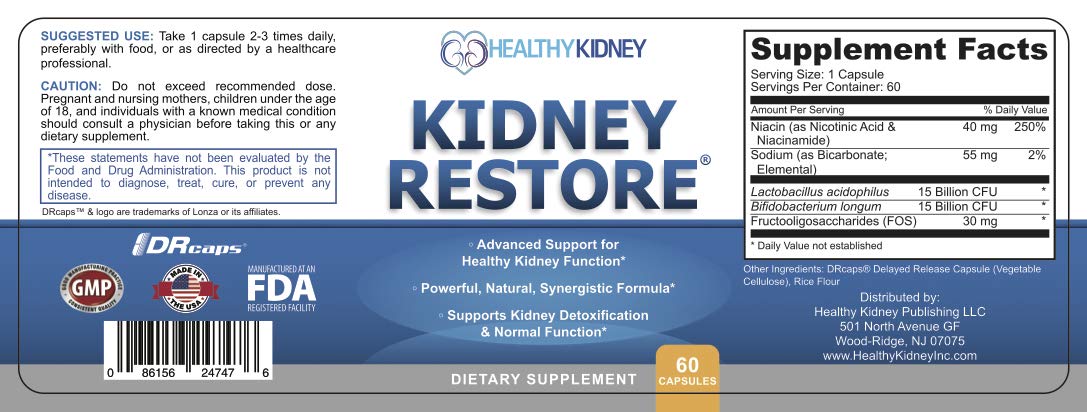 Kidney Cleanse Detox & Repair - Formulated by Kidney Health Expert Living w/Transplant - US Made Kidneys Support Supplement, Detox,