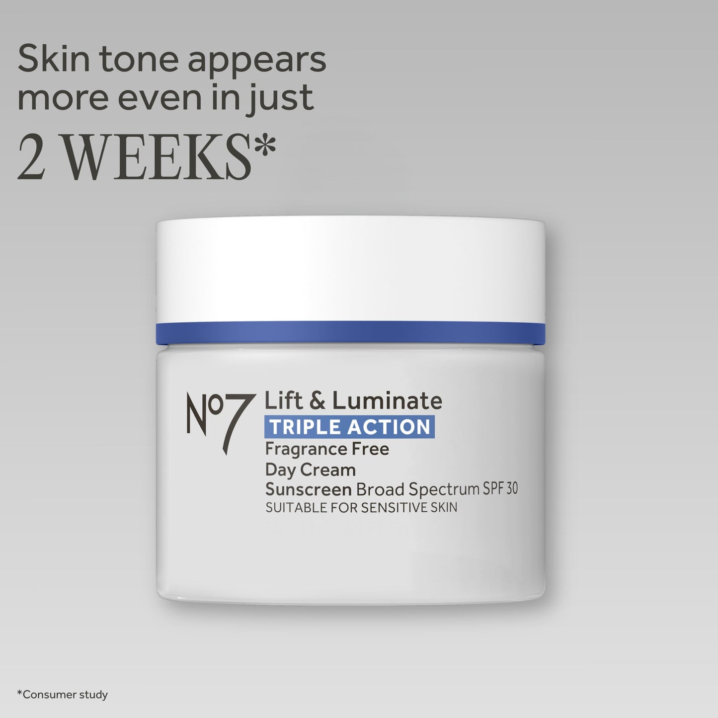 No7 Lift & Luminate Triple Action Face Cream - Fragrance Free Face Moisturizer with SPF 30 - Formulated with Anti Aging Collagen