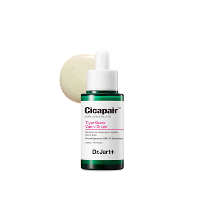 Dr.Jart+ Cicapair Tiger Grass Camo Drops Tinted Serum SPF 35 with Centella Asiatica | Skin Tint | Korean Skin Care Makeup Hybrid, 1.01 Fl Oz