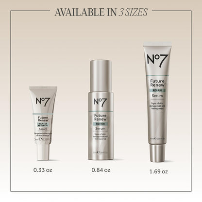 No7 Future Renew Damage Reversal Anti Aging Serum for Face - Face Serum for Women with Peptides to Support Skin Repair - Helps Reduce Fine Lines, Wrinkles,