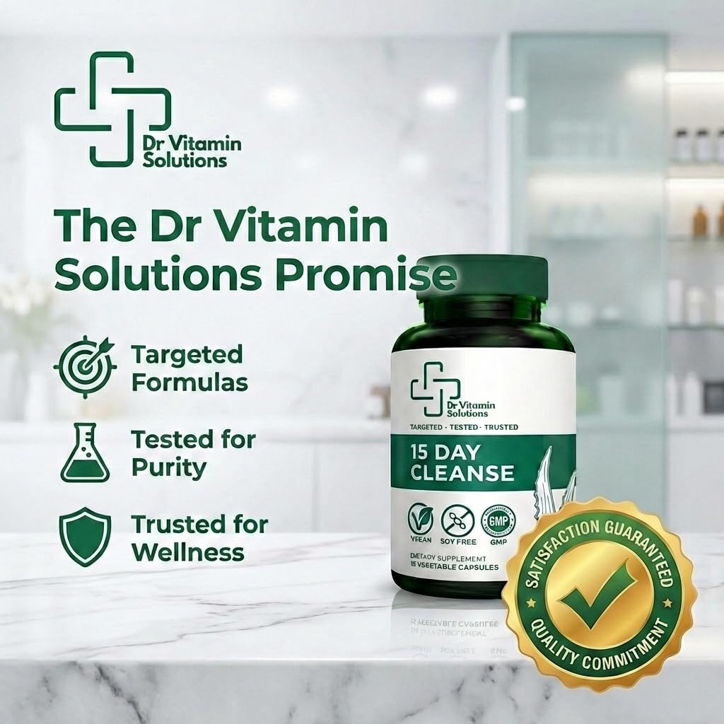 15 Day Colon Cleanse & Detox for Women and Men, Gut Cleanse with Senna, Aloe Vera, Psyllium Husk & Probiotics, Bloating, Constipation Relief, Gentle, Vegan,