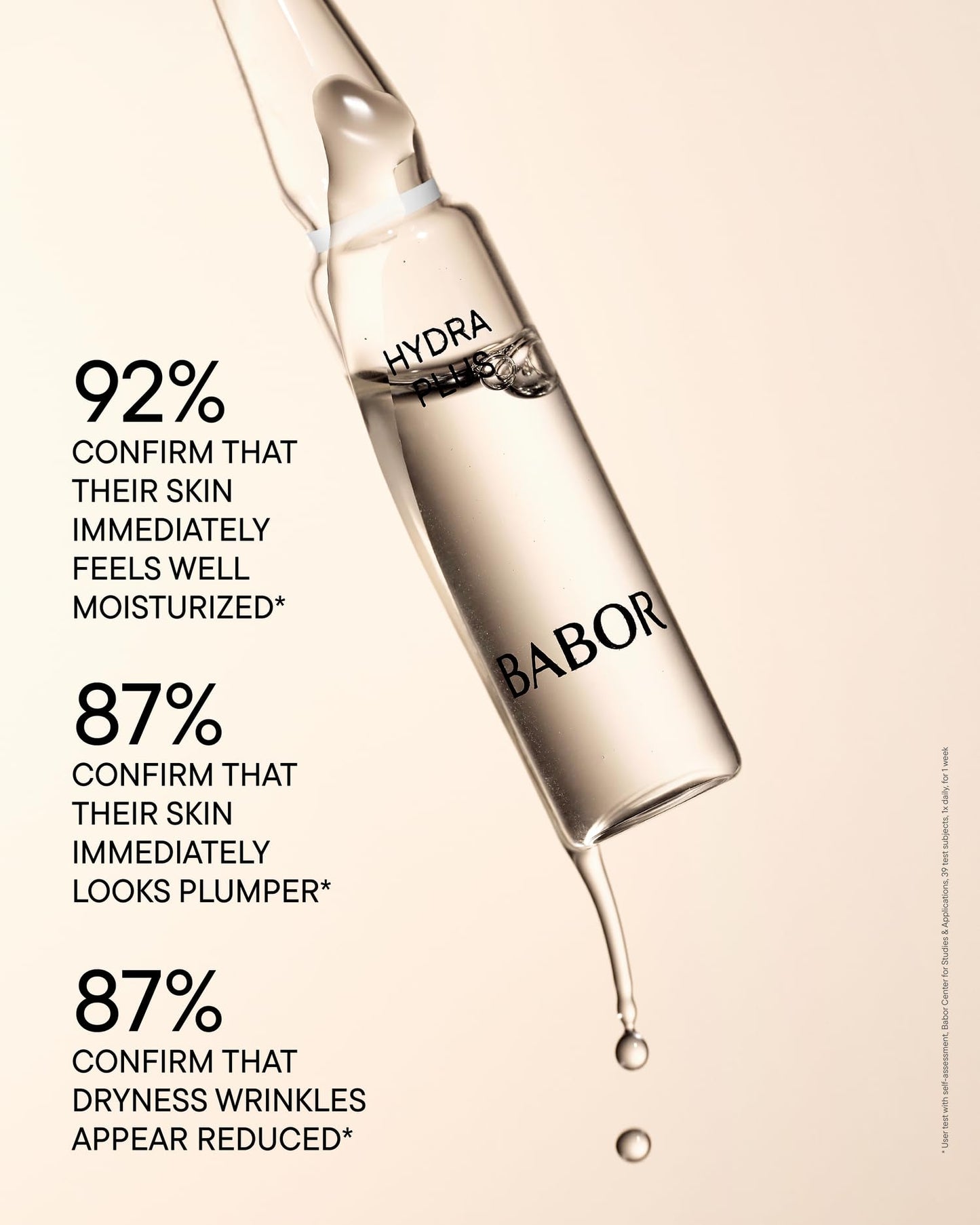 BABOR Hydra Plus Ampoule Concentrate, Moisturizing Skincare Capsule, Hyaluronic Acid Serum, Deeply Nourish to Plump and Smooth Skin,