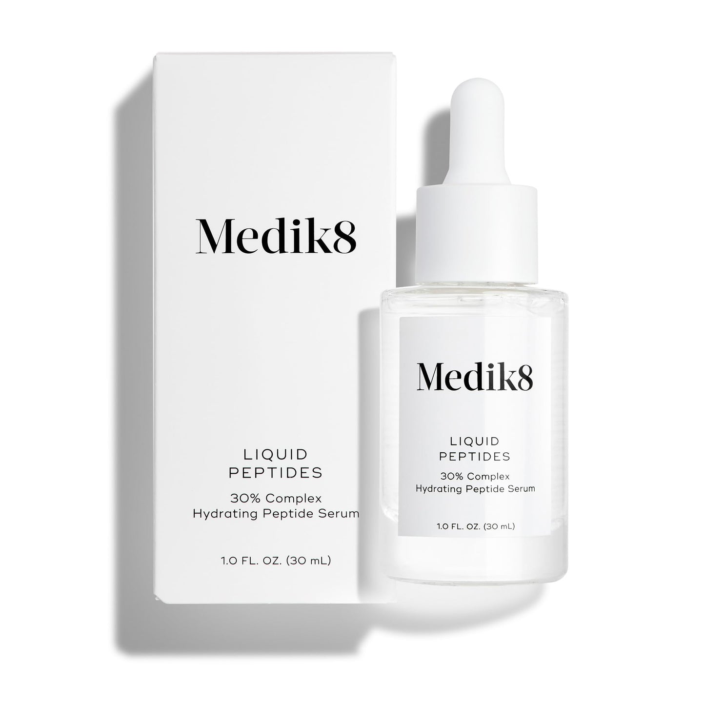Medik8 Liquid Peptides - Multi Peptide Face Serum For Women and Men - Smooths Wrinkles and Fine Lines - Hydrating Serum - 1.0 oz