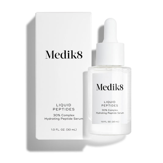 Medik8 Liquid Peptides - Multi Peptide Face Serum For Women and Men - Smooths Wrinkles and Fine Lines - Hydrating Serum - 1.0 oz