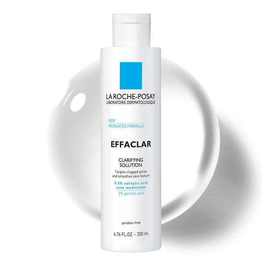 La Roche-Posay Effaclar Clarifying Solution Acne Toner with Salicylic Acid and Glycolic Acid
