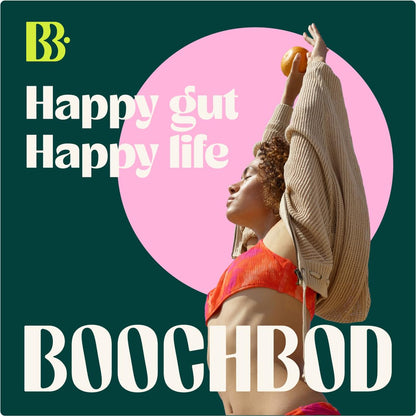 BoochBod - Probiotic Kombucha Gummy - Prebiotics, Probiotics, Postbiotics, Fiber Supplement, Slippery Elm, Dandelion Root, for Bloating, Gut Health