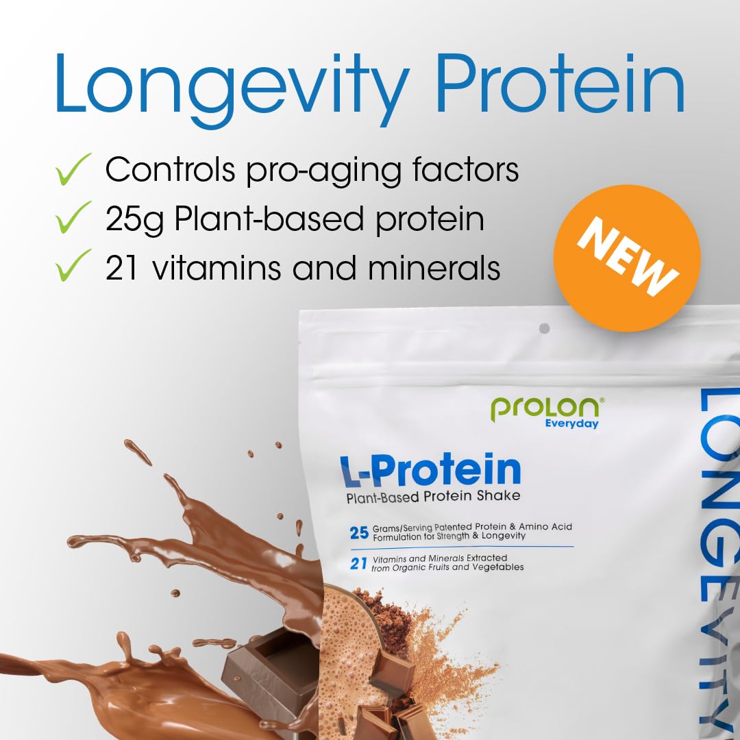 Prolon Longevity Plant Based Protein Powder | Muscle Synthesis & Repair, Healthy Aging, Boost Performance | Vitamins, Gluten Free, Amino Acids, Antioxidants