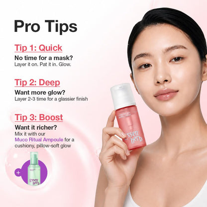 Essenherb Quick & Deep Oxy-Bubble Essence | Firming & Glow Serum with Collagen, Peptide & Niacinamide | Fast Absorption & Makeup-Ready