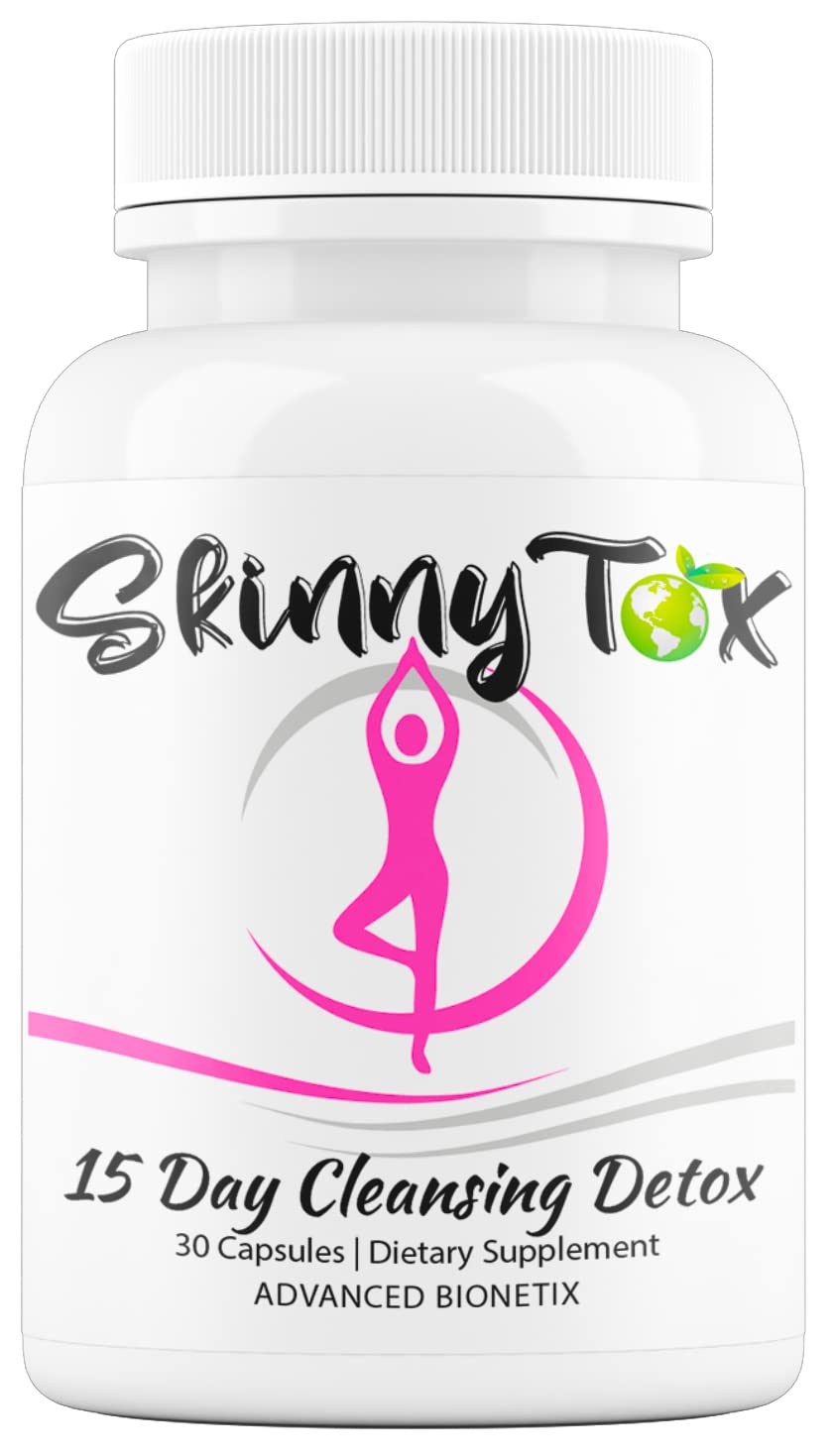 Skinnytox 15 Day Colon Cleanse Detox, Supports Healthy Bowel Movements Flushes Toxins, Boosts Energy. All Natural Weight Management w/ Probiotics.