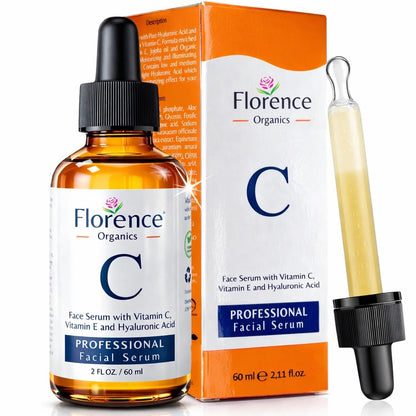 Vitamin C Serum For Face – Anti Aging Face Serum with Vitamin C, Hyaluronic Acid, Vitamin E. Brightening Formula. Improve Appearance of Dark Spots,