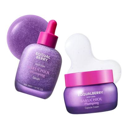 Bakuchiol Serum & Cream Duo – Serum & Capsule Cream Set for Firming, Smoothing & Hydrating | Gentle Retinol Alternative for Radiant, Resilient Skin