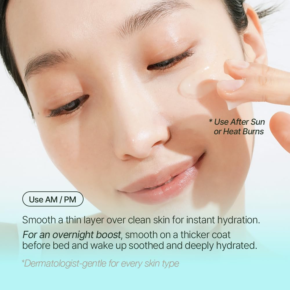 NATURAL DERMA PROJECT NDP Cica Cream - Gel Face Moisturizer for Sunburn Relief, lightweight Korean Moisturizer for Sensitive Skin, Centella Asiatica,