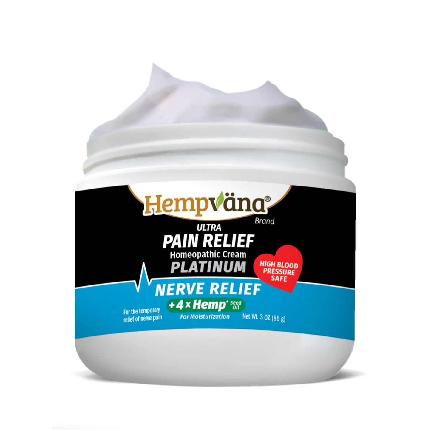 Hempvana Platinum Ultra-Strength Nerve Relief Cream w/100% Pure Hemp Seed Oil, AS-SEEN-ON-TV, Relieves Nerve Pain, Shooting Pain, Tingling, Muscle Cramps, Joint Pain, Tingling, Crawling Sensations HempvanaBuy Supplements Australia