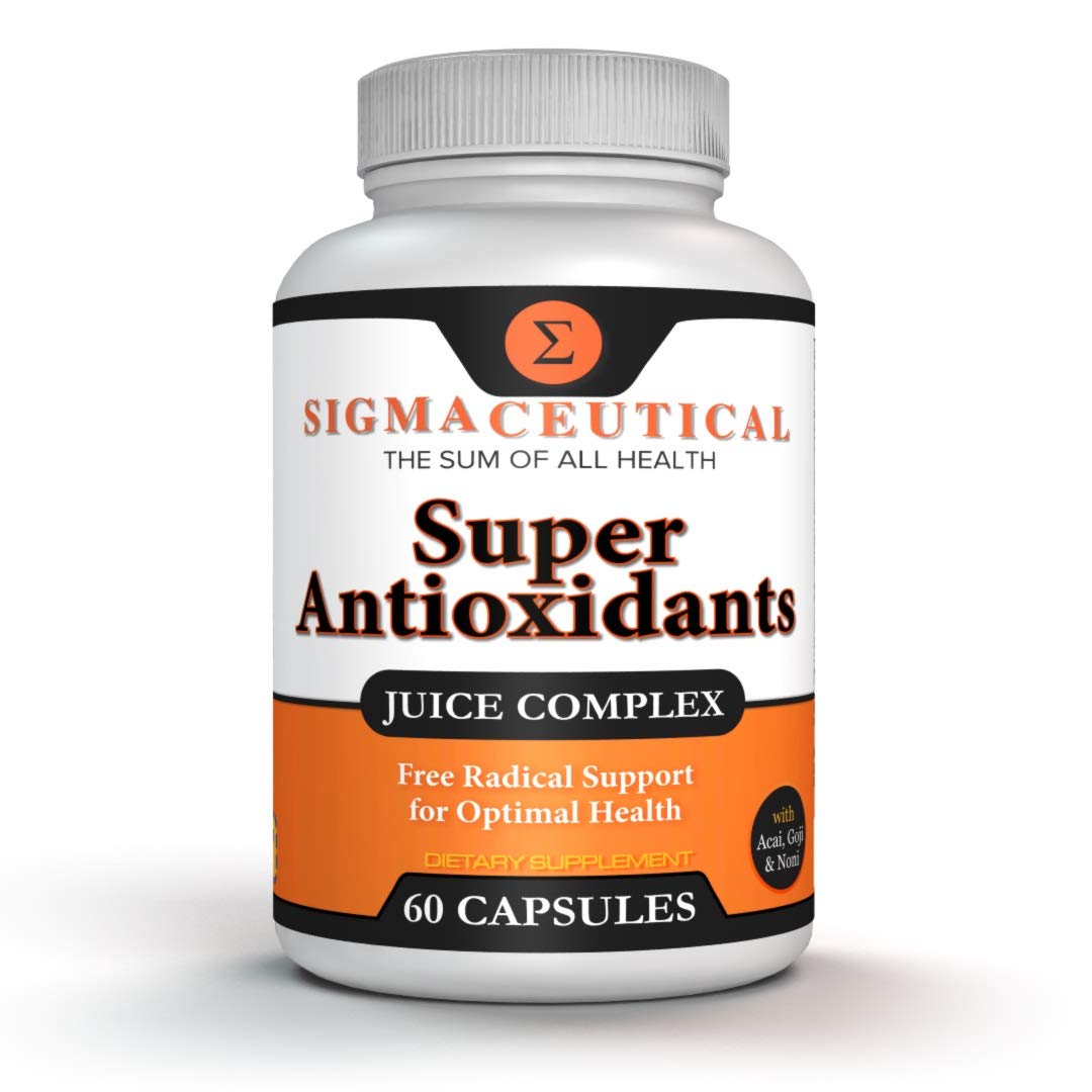 Sigmaceutical Super Antioxidant Capsules – 6 Superfruit Blend with Goji Berry, Acai, Resveratrol for Immune Support