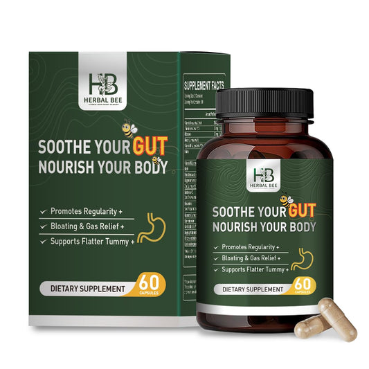 Rigma Herbal BEE Gut Health - Gas and Bloating Relief, Constipation, Leaky Gut Repair - Gut Cleanse & Restore Digestion
