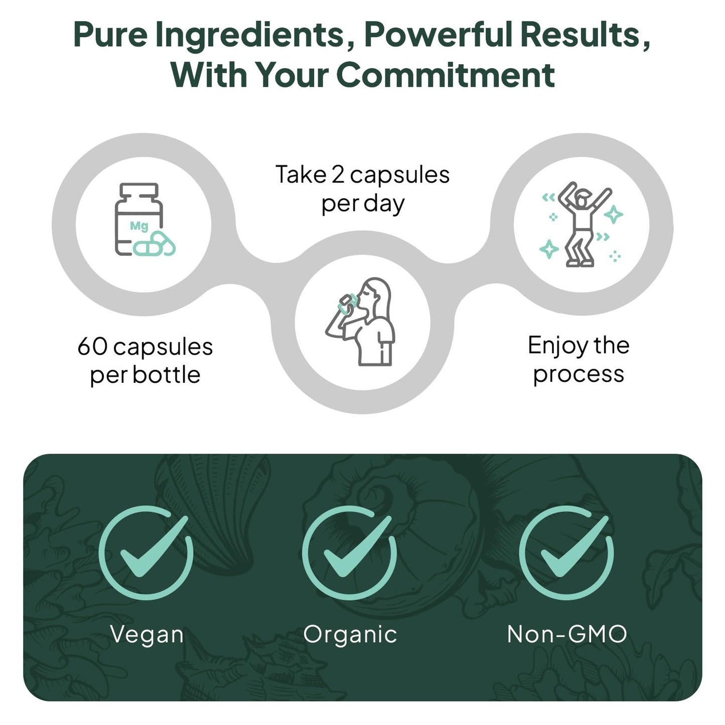 Organics Ocean Better Calcium - Organic Red Algae Calcium with Vitamin D3 and K2 Supplements - Supports Bone Structure, Joint Comfort & Encourages Healthy Aging