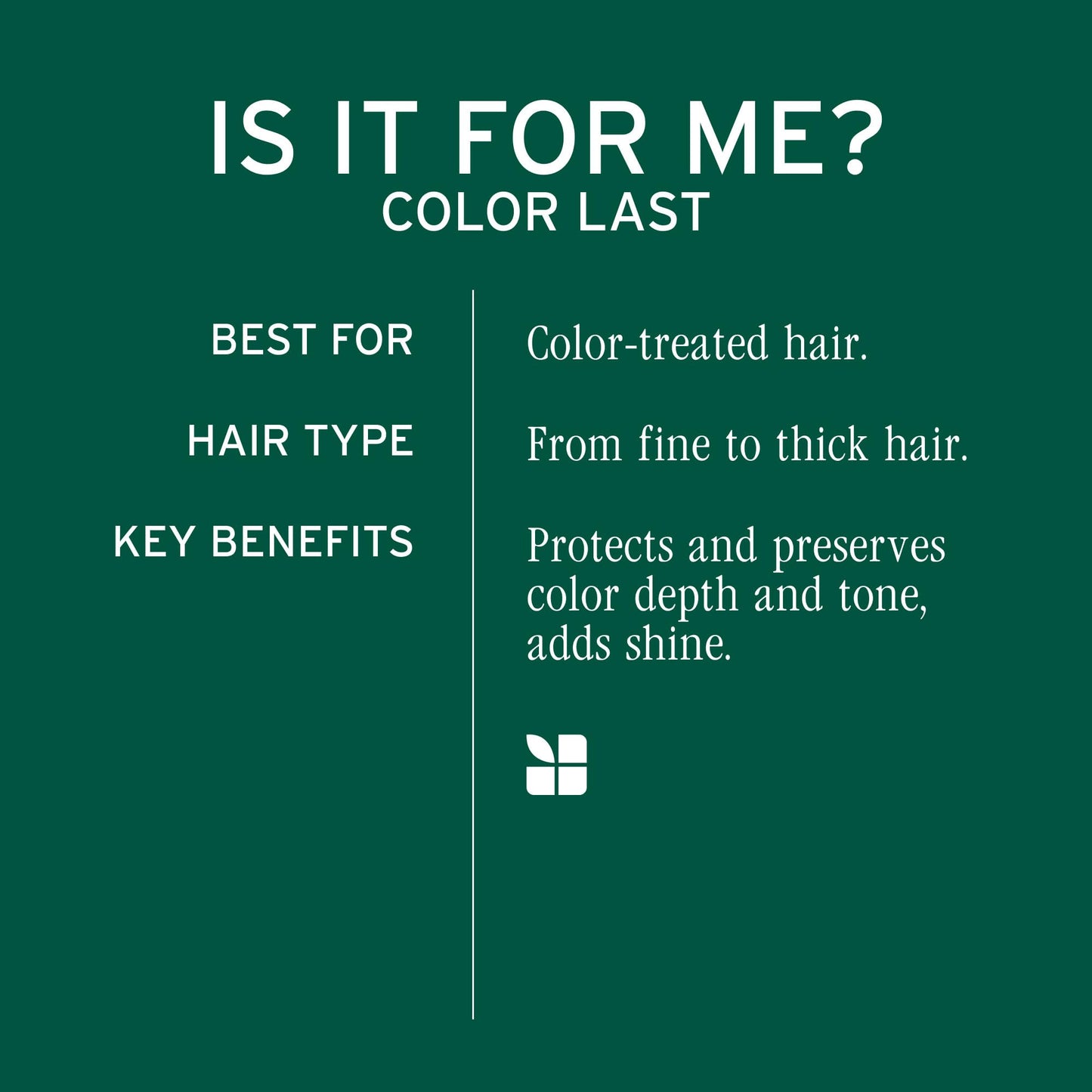 Biolage Color Last Shampoo - For Color-Treated Hair, Nourishes, Strengthens, Hydrates and Adds Shine, Soybean Oil & Stearic Acid