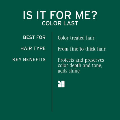 Biolage Color Last Shampoo - For Color-Treated Hair, Nourishes, Strengthens, Hydrates and Adds Shine, Soybean Oil & Stearic Acid