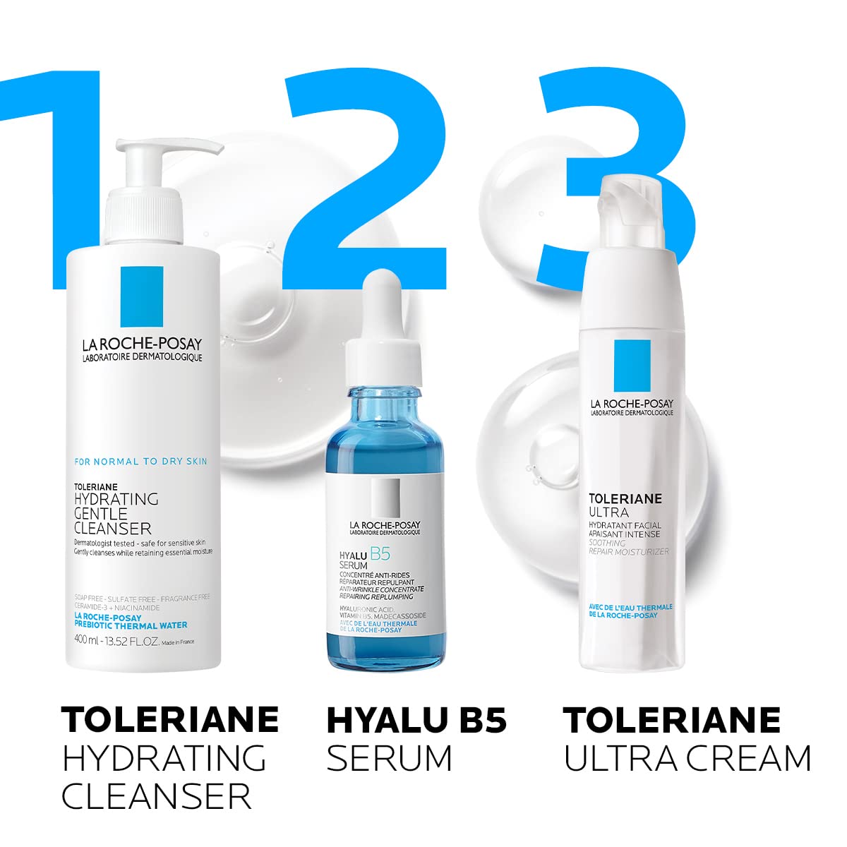La Roche-Posay Hyalu B5 Pure Hyaluronic Acid Serum for Face, with Vitamin B5, Anti-Aging Serum for Fine Lines and Wrinkles,