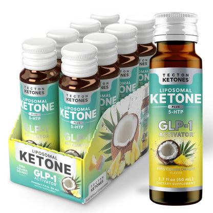 Tecton Ketones  Prebiotic for Weight & Appetite Support Pre-Meal – Liposomal  Supplement for Men & Women, 5-HTP & Prebiotic Fiber | 10g Exogenous Ketone