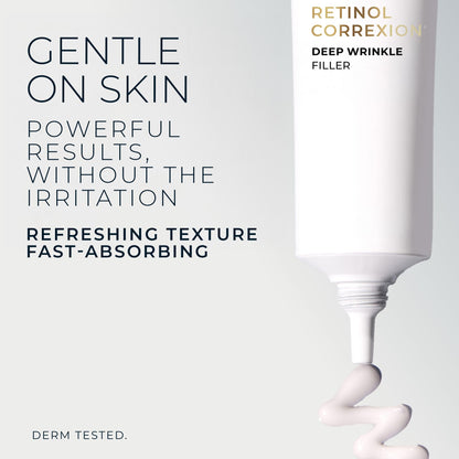 RoC Retinol Correxion Wrinkle Filler for Deep Wrinkles with Hyaluronic Acid & Retinol, Skin Care for Women and Men,
