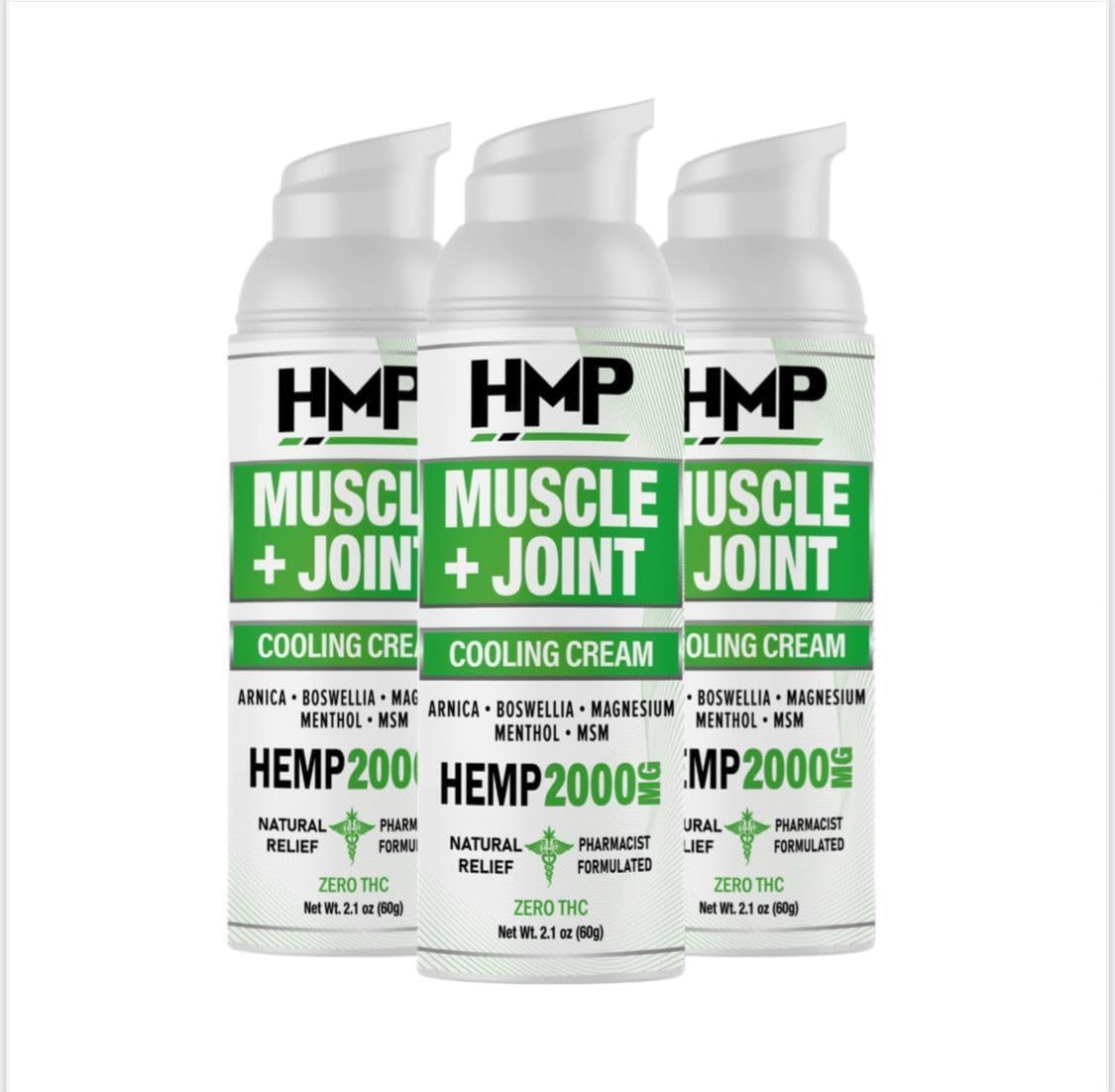 HMP BRANDS Hemp Cream Muscle & Joint Support 2000MG Hemp Discomfort Relief Formula w Menthol Ideal for Knee Muscle Joint Back Shoulder Elbow Maximum Joint Support, Natural Formula Made in USA (3 Pack) HMP BRANDSBuy Supplements Australia