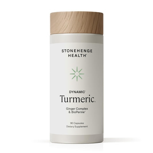 Stonehenge Health Dynamic Turmeric Curcumin with Ginger - High Potency - 1,650 mg Turmeric with 95% Curcuminoids & BioPerine, 90 Vegetarian Capsules Stonehenge HealthBuy Supplements Australia